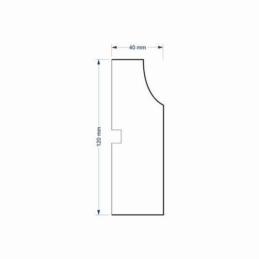 Window Frame Cornice Plaster Coated EPS O-112 30mm x 120mm