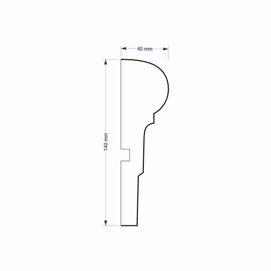 Window Frame Cornice Plaster Coated EPS O-209 40mm x 140mm