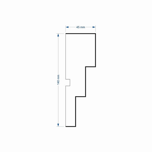 Window Frame Cornice Plaster Coated EPS O-216 45mm x 140mm