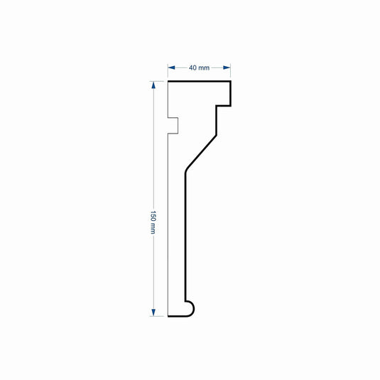 Window Frame Cornice Plaster Coated EPS O-217 40mm x 150mm