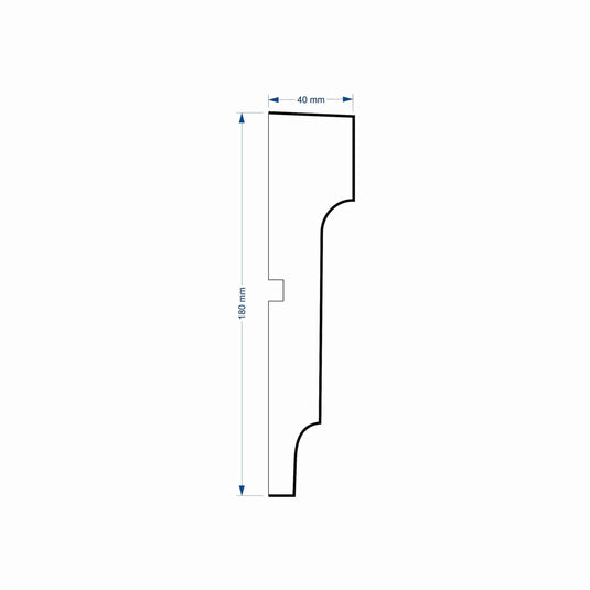 Window Frame Cornice Plaster Coated EPS O-306 40mm x 180mm