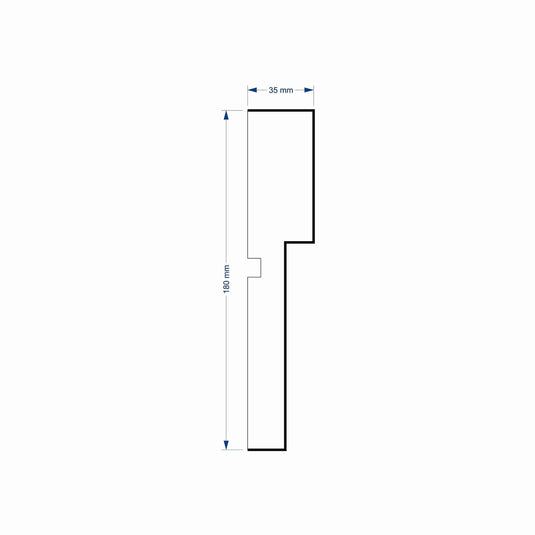 Window Frame Cornice Plaster Coated EPS O-310  35mm x 180mm