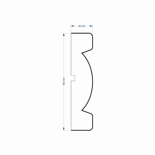 Window Frame Cornice Plaster Coated EPS O-311  40mm x 180mm