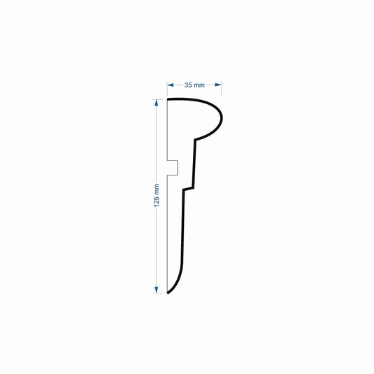 Window Frame Cornice Plaster Coated EPS O-103 35mm x 125mm