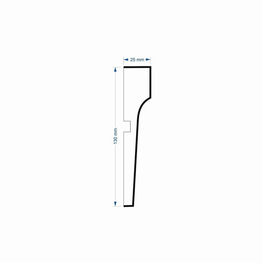 Window Frame Cornice Plaster Coated EPS O-105 25mm x 130mm