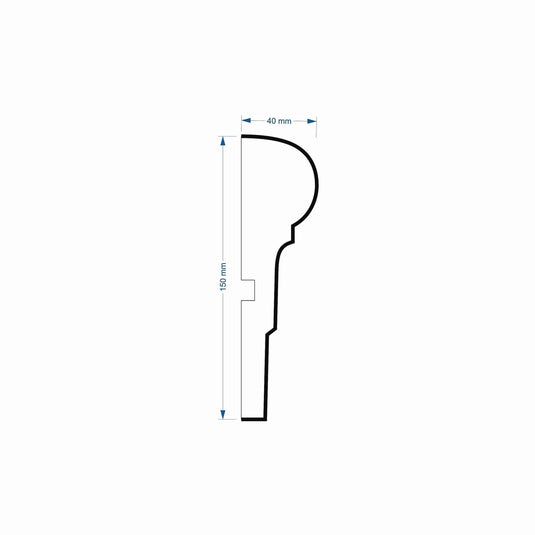 Window Frame Cornice Plaster Coated EPS O-108 40mm x 150mm