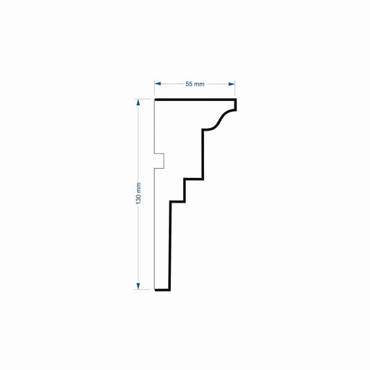 Windowsill Cornice Plaster Coated EPS - P-308 55mm x 130mm