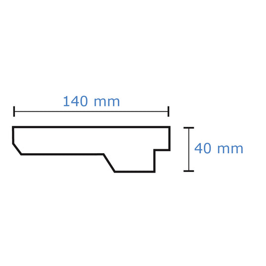 Plaster Coated Coving for LED SGL14 140mm x 40mm