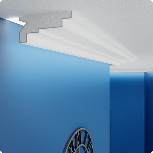 Plaster Coated Coving for LED SGL15 100mm x 45mm