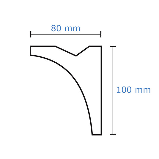 Plaster Coated Coving for LED SGL18 100mm x 80mm