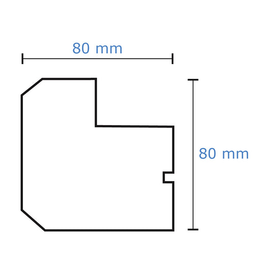 Plaster Coated Coving for Led SGL8 80mm x 80mm