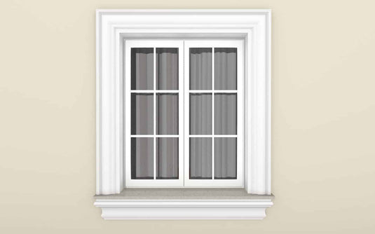 Window Frame Cornice Plaster Coated EPS O-302 45mm x 205mm