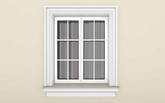 Window Frame Cornice Plaster Coated EPS O-301 50mm x 165mm