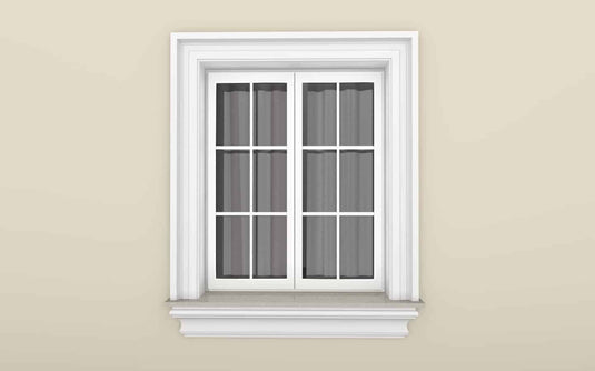 Window Frame Cornice Plaster Coated EPS O-305 45mm x 175mm