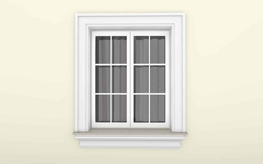 Window Frame Cornice Plaster Coated EPS O-306 40mm x 180mm