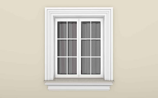 Window Frame Cornice Plaster Coated EPS O-313 45mm x 175mm