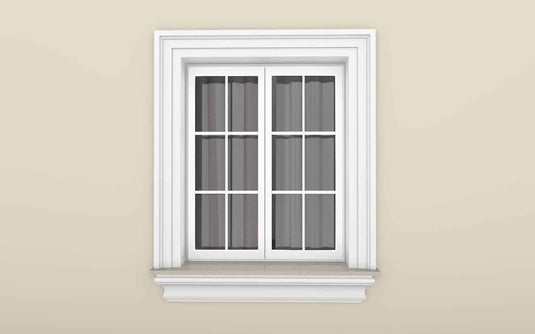 Window Frame Cornice Plaster Coated EPS O-304 45mm x 180mm