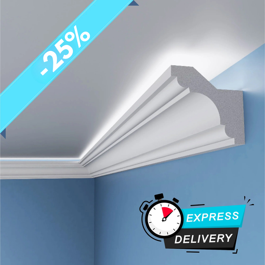 Polystyrene Coving for LED BFS2 140x140mm x 28M CLEARANCE -25%