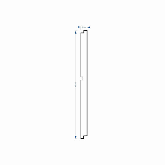 Cladding 3D Wall Panel Plaster Coated PN-13 340mm x 20mm x 2000mm