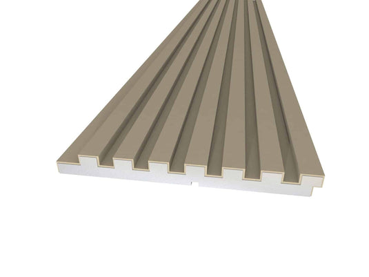 Slatted 3D Wall Panel Plaster Coated PN-14 360mm x 32,5mm x 2000mm