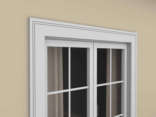 Window Frame Cornice Plaster Coated EPS O-08 20mm x 120mm