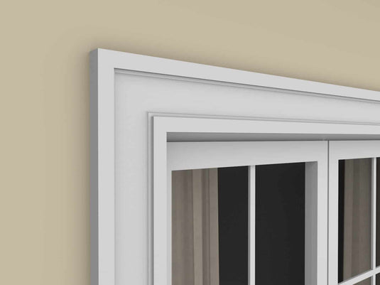 Window Frame Cornice Plaster Coated EPS O-09 25mm x 100mm