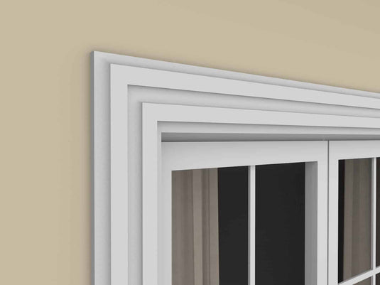 Window Frame Cornice Plaster Coated EPS O-10 25mm x 100mm