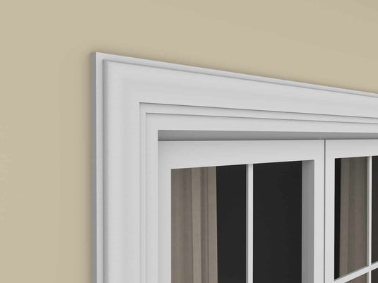 Window Frame Cornice Plaster Coated EPS O-18 22mm x 80mm