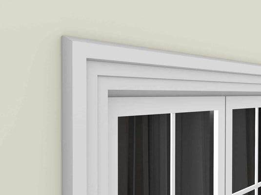 Window Frame Cornice Plaster Coated EPS O-204 35mm x 145mm