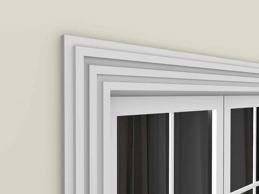 Window Frame Cornice Plaster Coated EPS O-205 35mm x 155mm