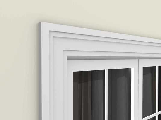 Window Frame Cornice Plaster Coated EPS O-214 35mm x 140mm