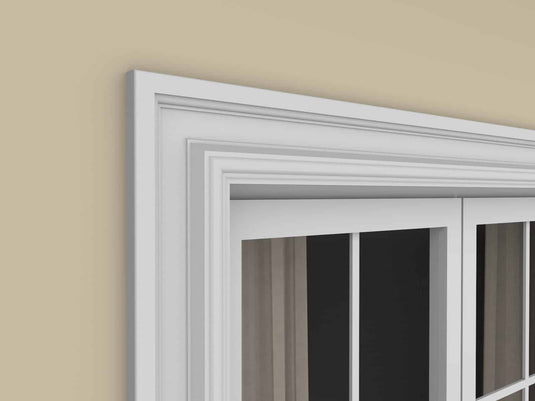 Window LED Frame Cornice Plaster Coated EPS O-28LED 28mm x 100mm