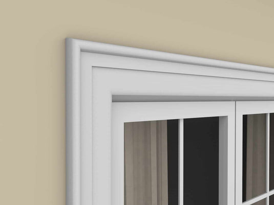 Window Frame Cornice Plaster Coated EPS O-103 35mm x 125mm