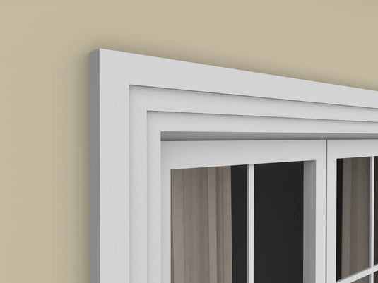 Window Frame Cornice Plaster Coated EPS O-107 40mm x 125mm