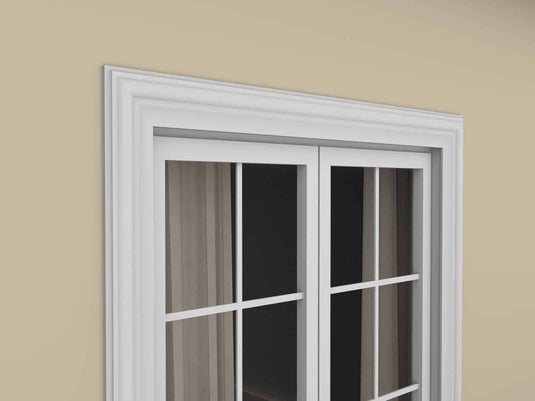 Window Frame Cornice Plaster Coated EPS O-109 35mm x 130mm