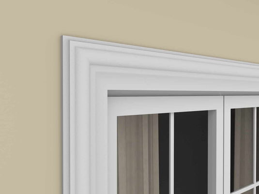 Window Frame Cornice Plaster Coated EPS O-109 35mm x 130mm