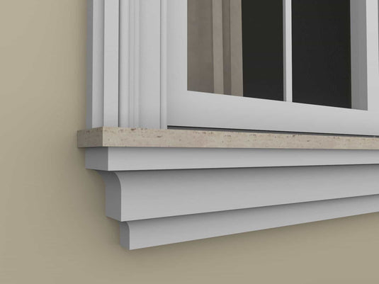 Windowsill Cornice Plaster Coated EPS - P-101 60mm x 95mm