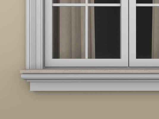 Windowsill Cornice Plaster Coated EPS - P-102 65mm x 80mm