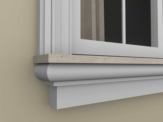 Windowsill Cornice Plaster Coated EPS - P-102 65mm x 80mm