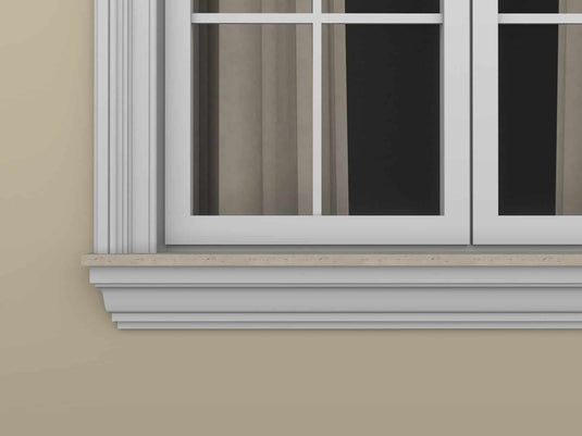 Windowsill Cornice Plaster Coated EPS - P-200 60mm x 150mm