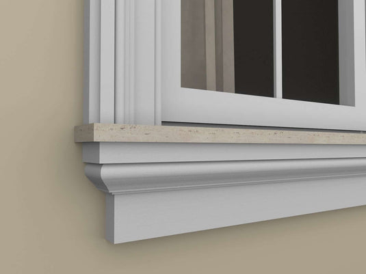 Windowsill Cornice Plaster Coated EPS - P-202 80mm x 160mm