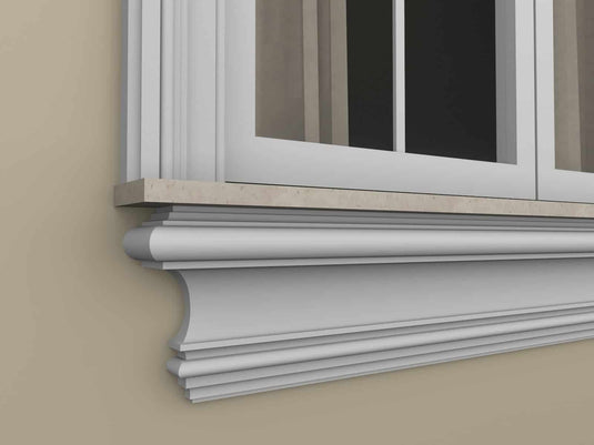 Windowsill Cornice Plaster Coated EPS - P-303 90mm x 200mm