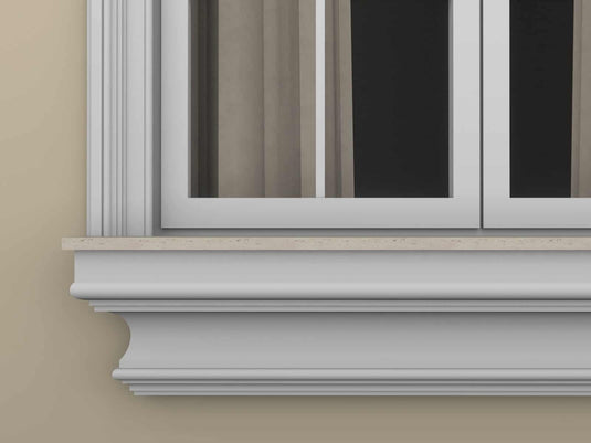 Windowsill Cornice Plaster Coated EPS - P-304 135mm x 265mm