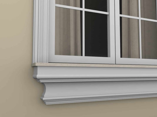 Windowsill Cornice Plaster Coated EPS - P-304 135mm x 265mm