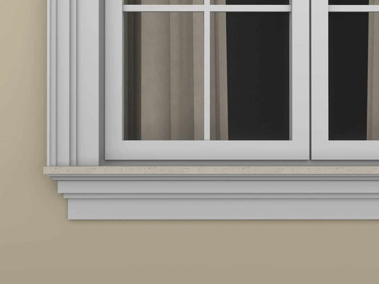 Windowsill Cornice Plaster Coated EPS - P-308 55mm x 130mm