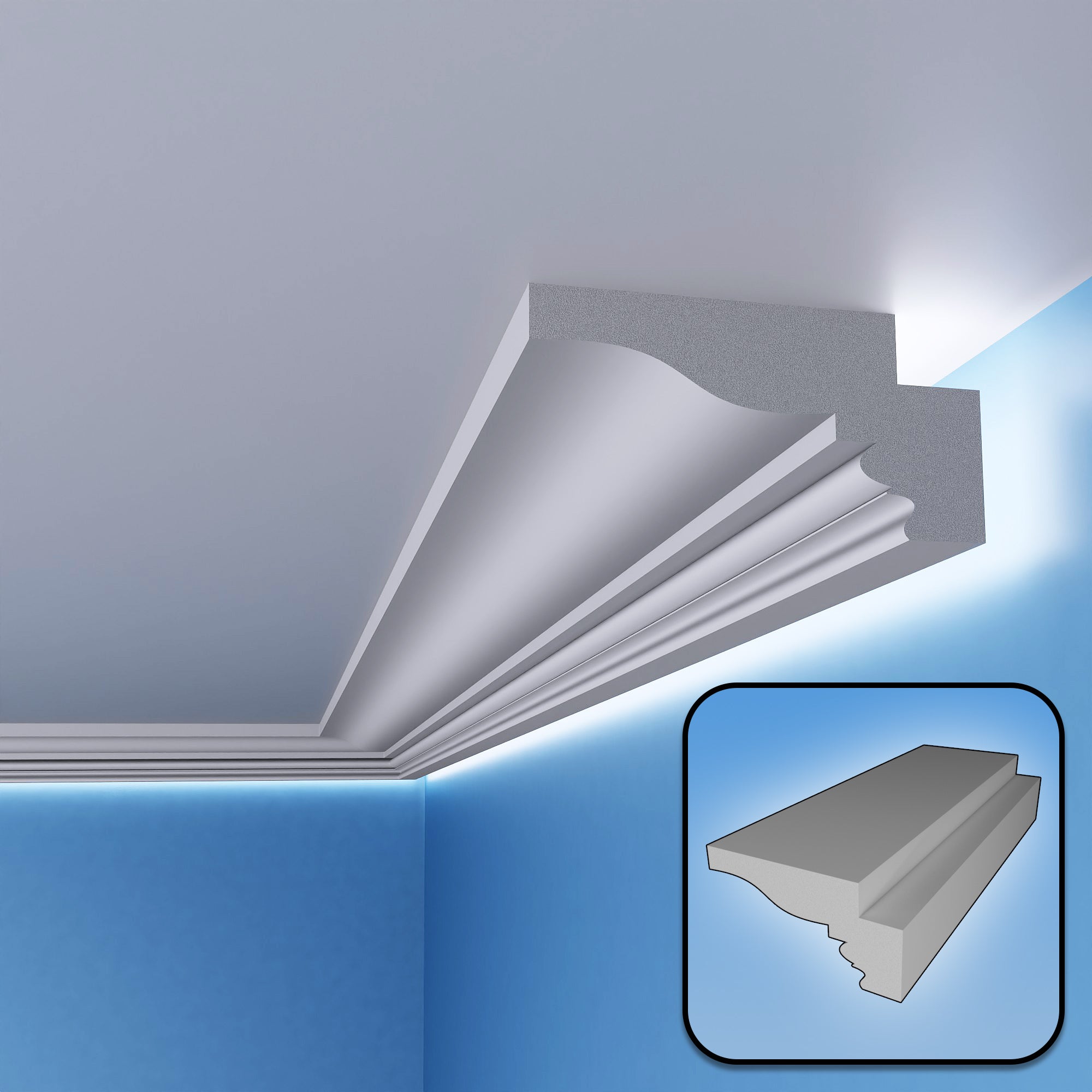 Micro Coving Polystyrene Coving for LED BGX12 Lightweight XPS