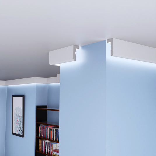 Plaster Coated Curtain Coving for LED FKH6 120mm x 60mm