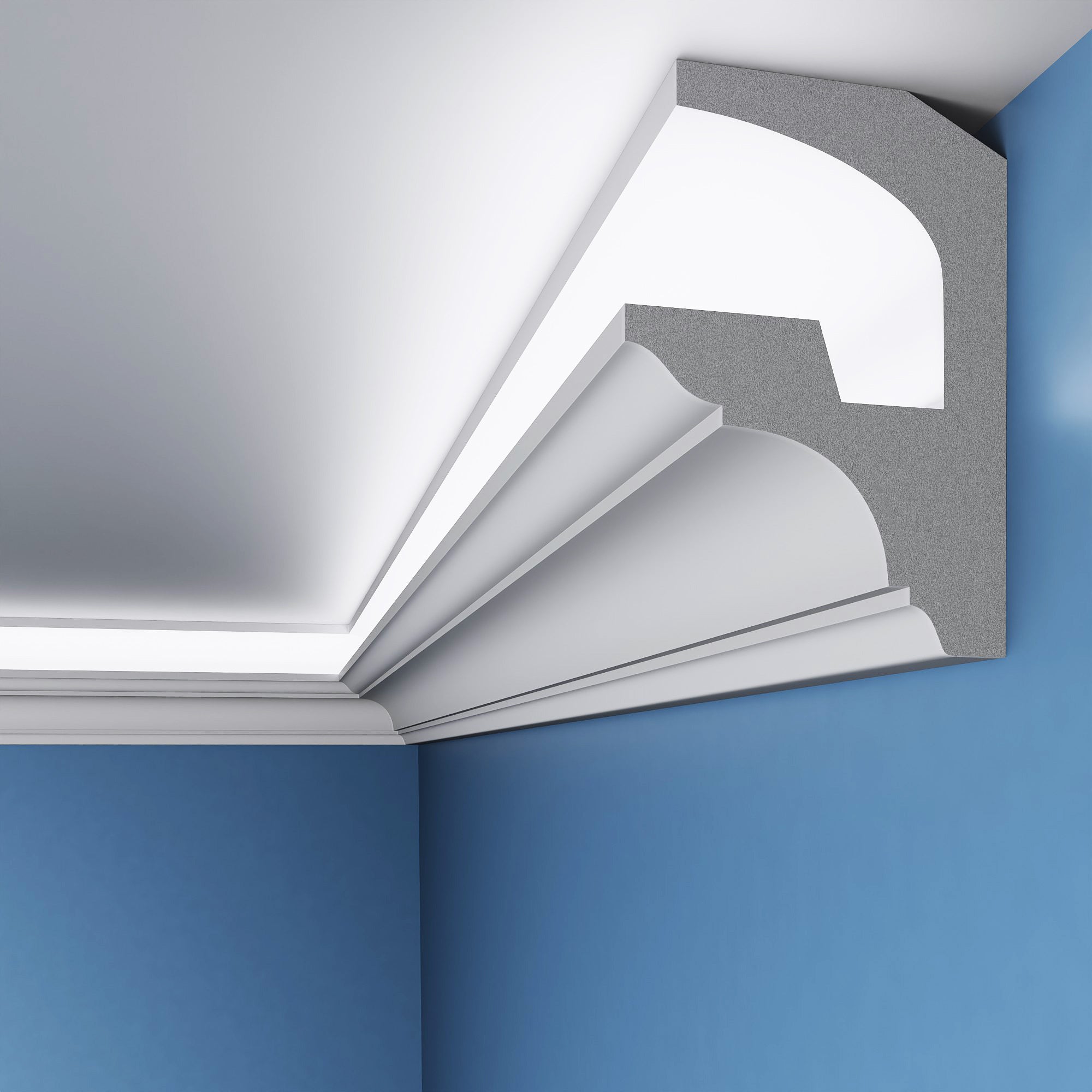 Led Plaster Coving Polystyrene Coving for LED FLH2 Lightweight XPS