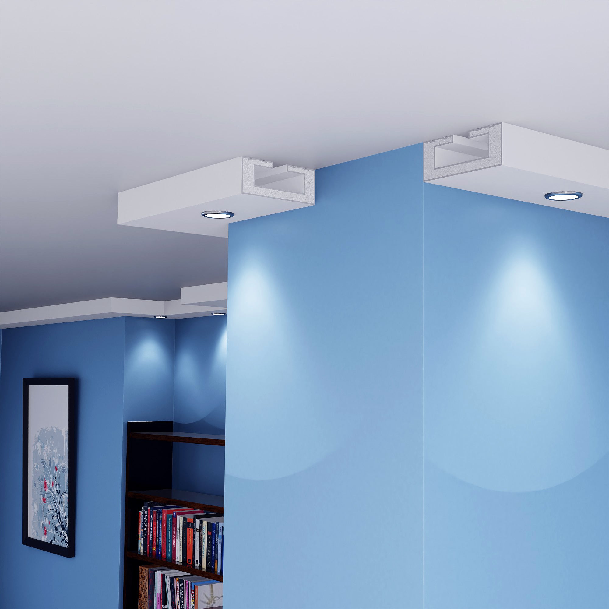Covuing Plaster Coated Coving for LED GU10H 200mm x 80mm
