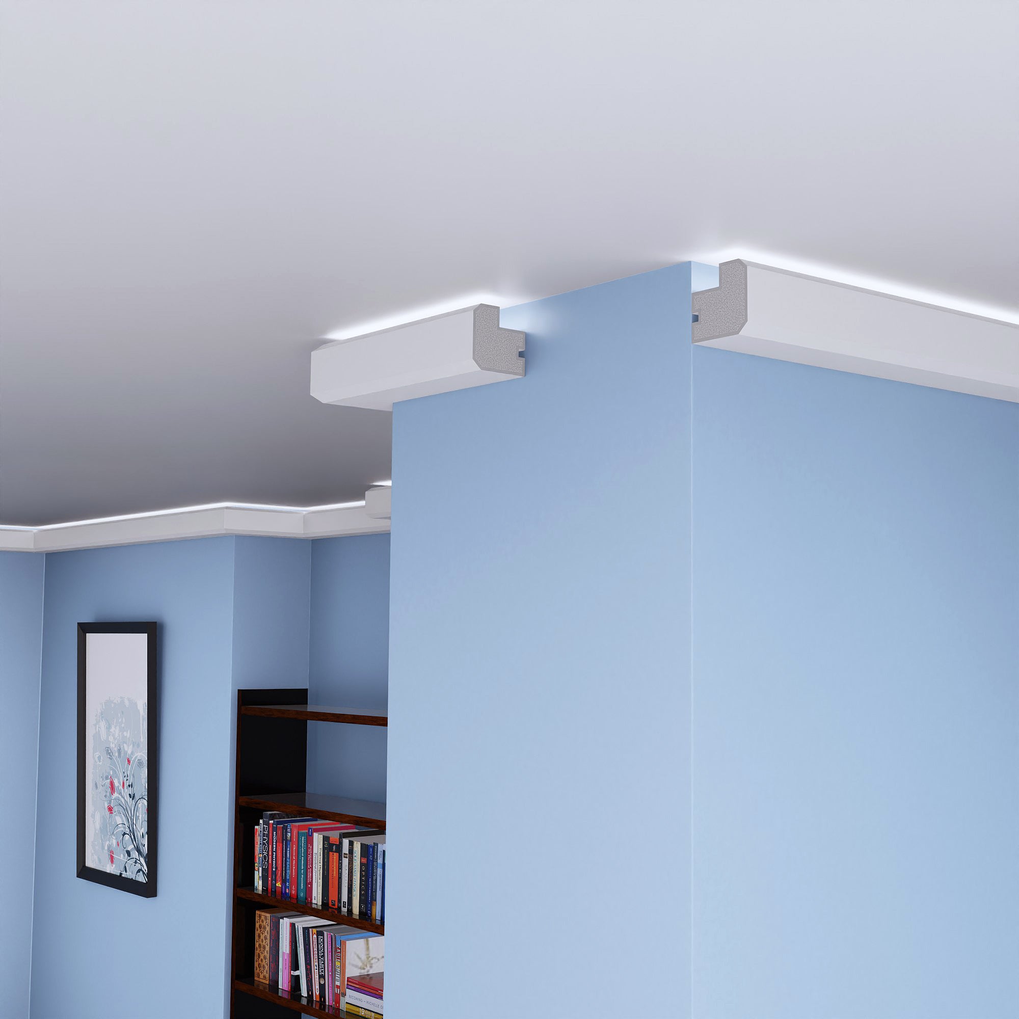 Kitchen Coving Led Plaster Coated Coving for Led SH8 80mm x 80mm